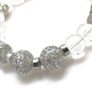 Glitter Bracelet by MancessoriesUSA features Silver Glitter encapsulated in Clear Italian Polyresin.