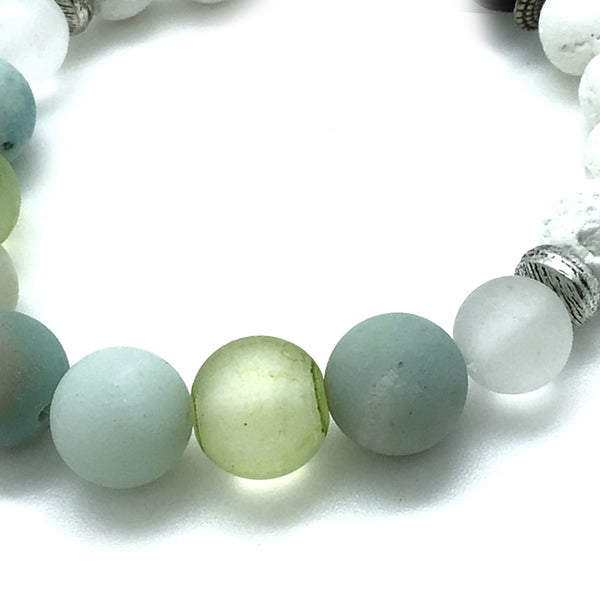 Embrace the peace and calm of a seaside destination with the cool colors of the Oceanic™ Bracelet by MancessoriesUSA™.