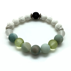 Embrace the peace and calm of a seaside destination with the cool colors of the Oceanic™ Bracelet by MancessoriesUSA™.